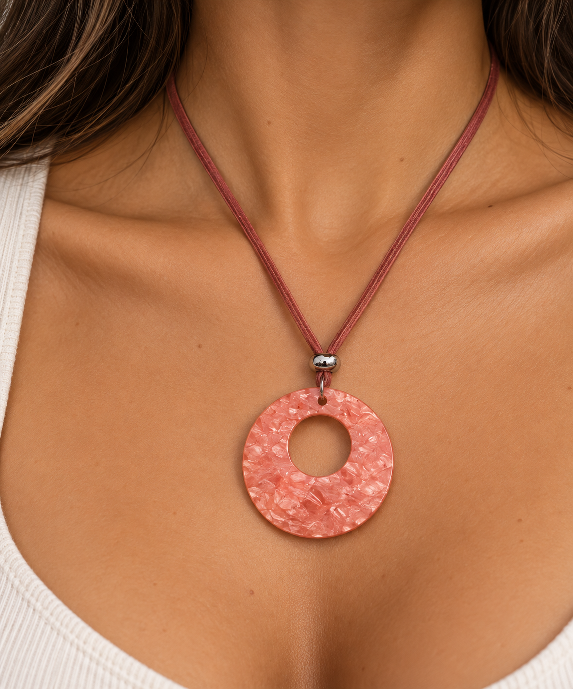 Collar Boho Chic Rosa