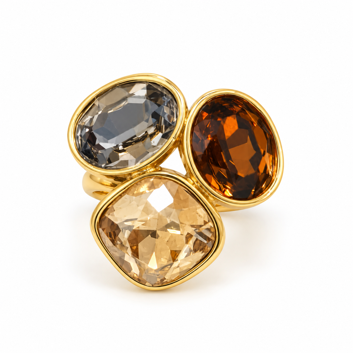 Anillo triple gema