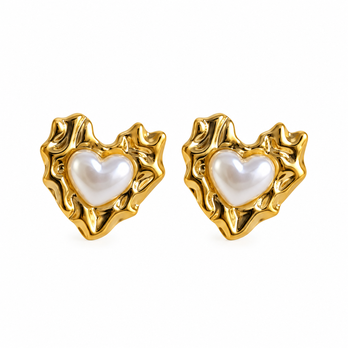 Arete Heart Perla
