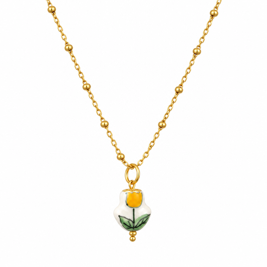 Collar Tulipán amarillo