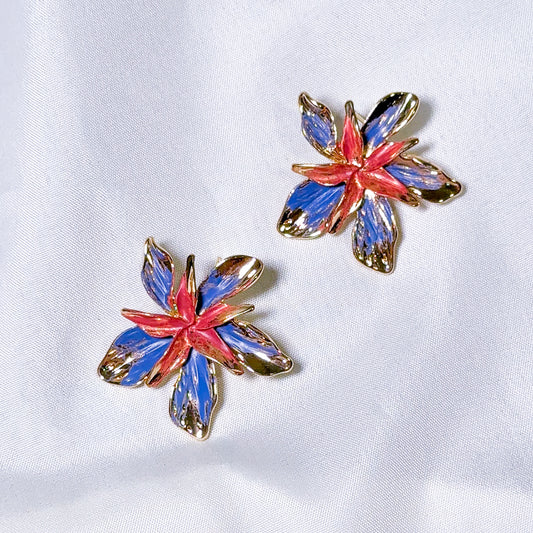 Arete Flor Estilo Color